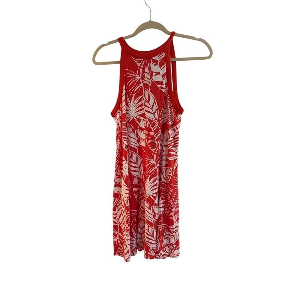 Old Navy coral and white dress